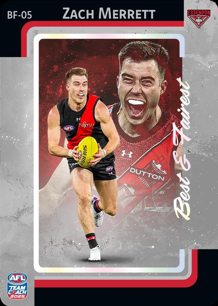 2025 Teamcoach AFL Silver Best & Fairest Cards - Cards BF-01 to BF-18 - Pick Your Card