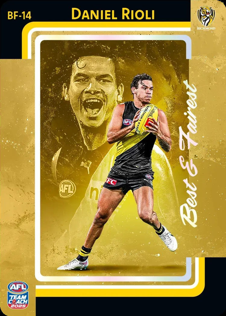 Daniel Rioli, BF-14, GOLD Best & Fairest, 2025 Teamcoach AFL