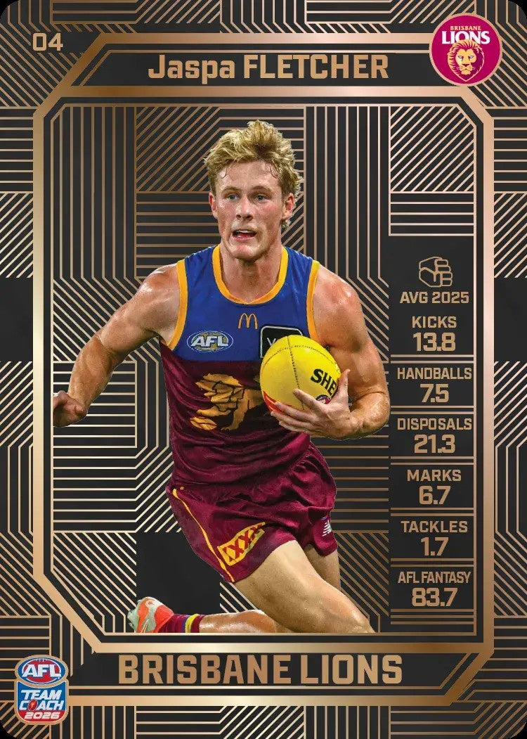 Jaspa Fletcher, #04, Bronze, 2026 Teamcoach AFL