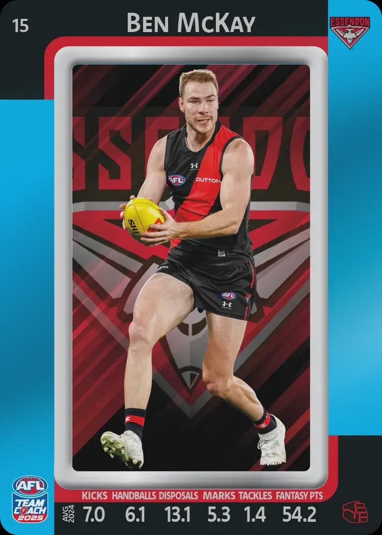 Ben McKay, #15, Blue Parallel, 2025 Teamcoach AFL