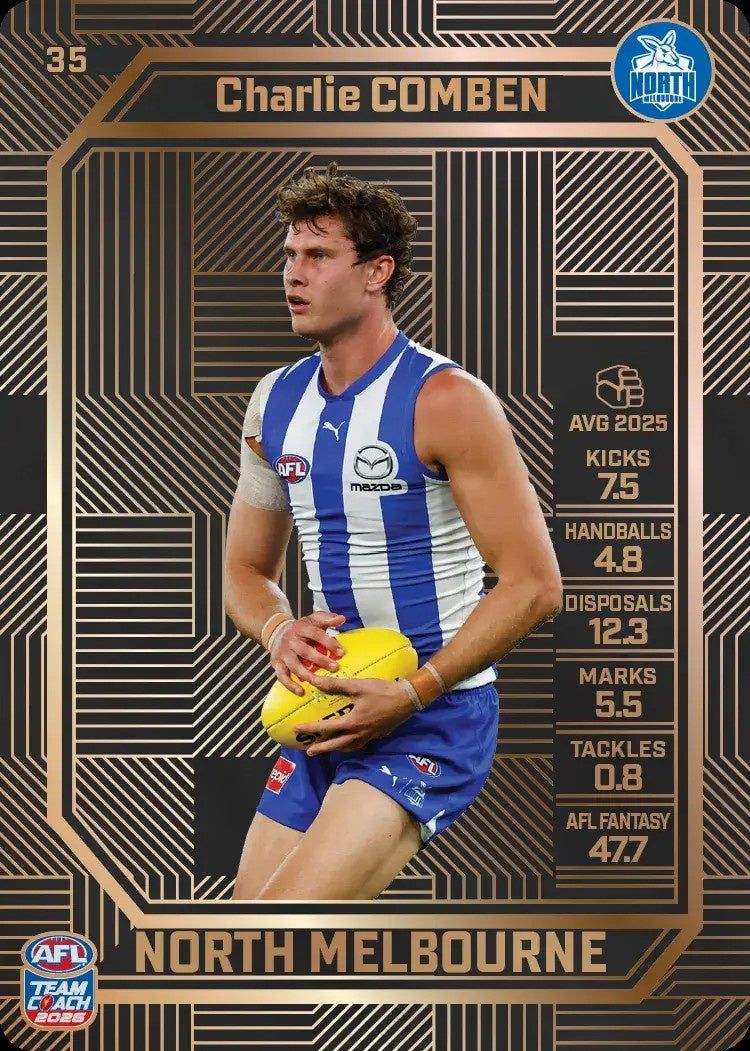Charlie Comben, #35, Bronze, 2026 Teamcoach AFL
