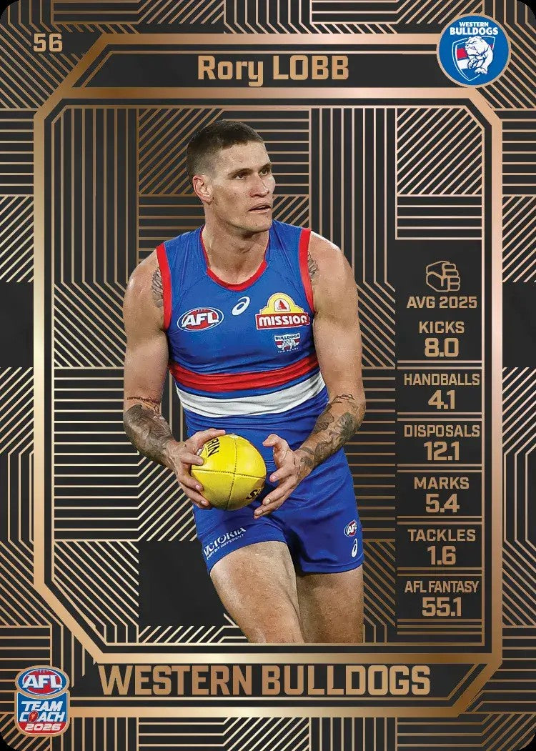 Rory Lobb, #56, Bronze, 2026 Teamcoach AFL