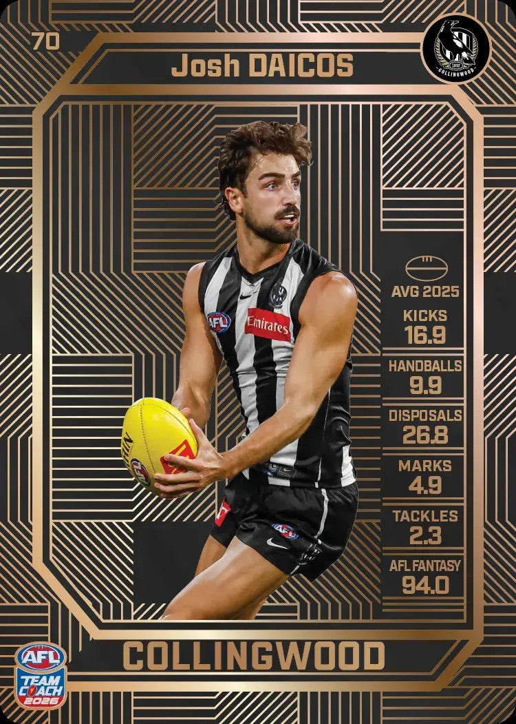 Josh Daicos, #70, Bronze, 2026 Teamcoach AFL