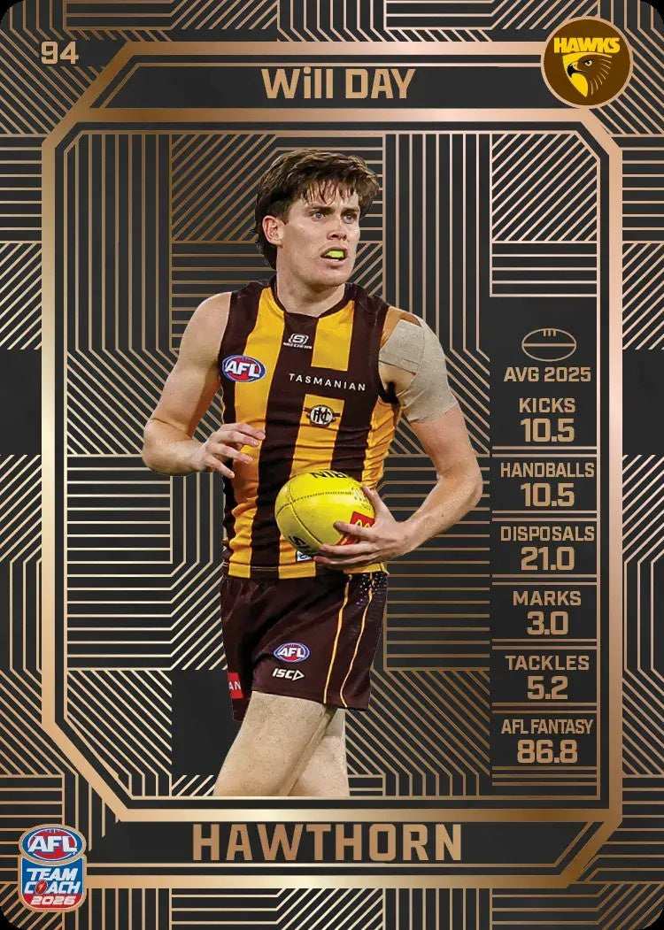 Will Day, #94, Bronze, 2026 Teamcoach AFL