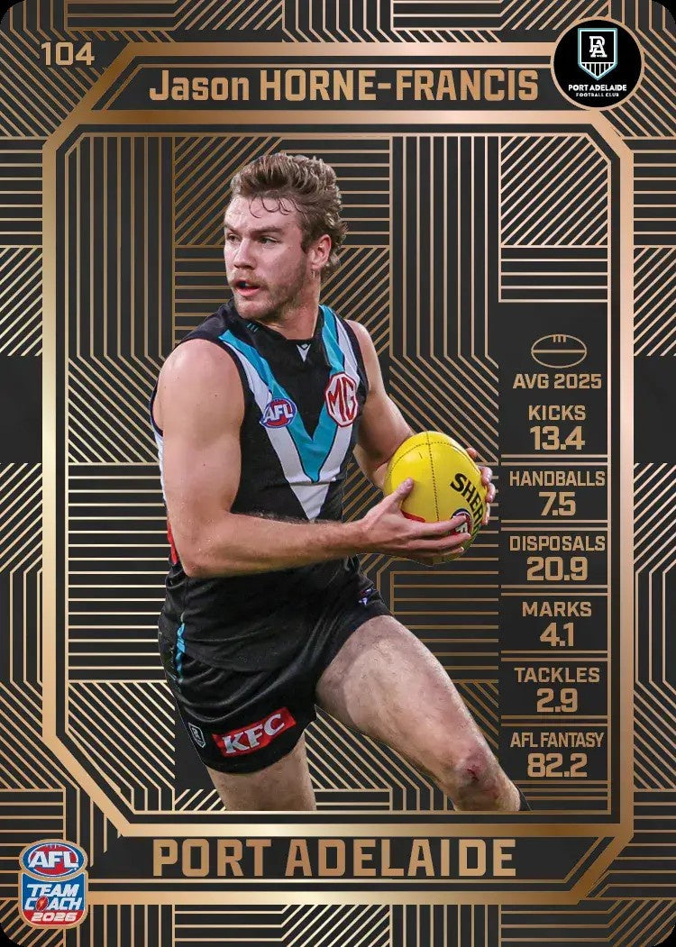 Jason Horne-Francis, #104, Bronze, 2026 Teamcoach AFL