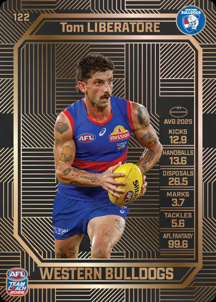 Tom Liberatore, #122, Bronze, 2026 Teamcoach AFL