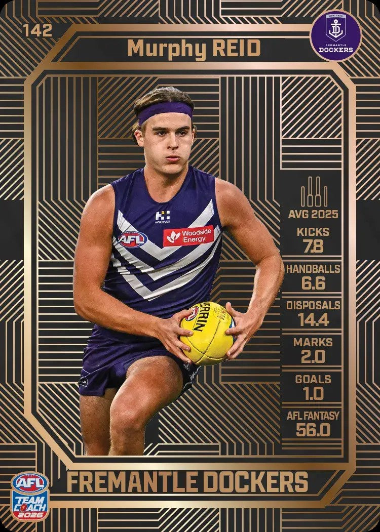 Murphy Reid, #142, Bronze, 2026 Teamcoach AFL