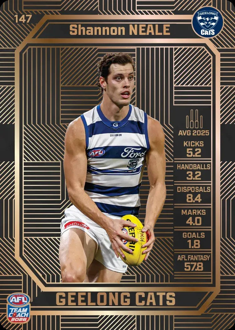 Shannon Neale, #147, Bronze, 2026 Teamcoach AFL