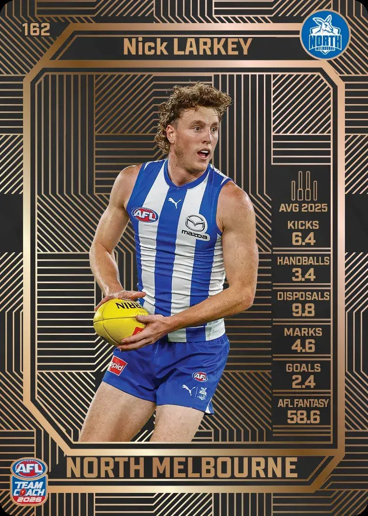 Nick Larkey, #162, Bronze, 2026 Teamcoach AFL