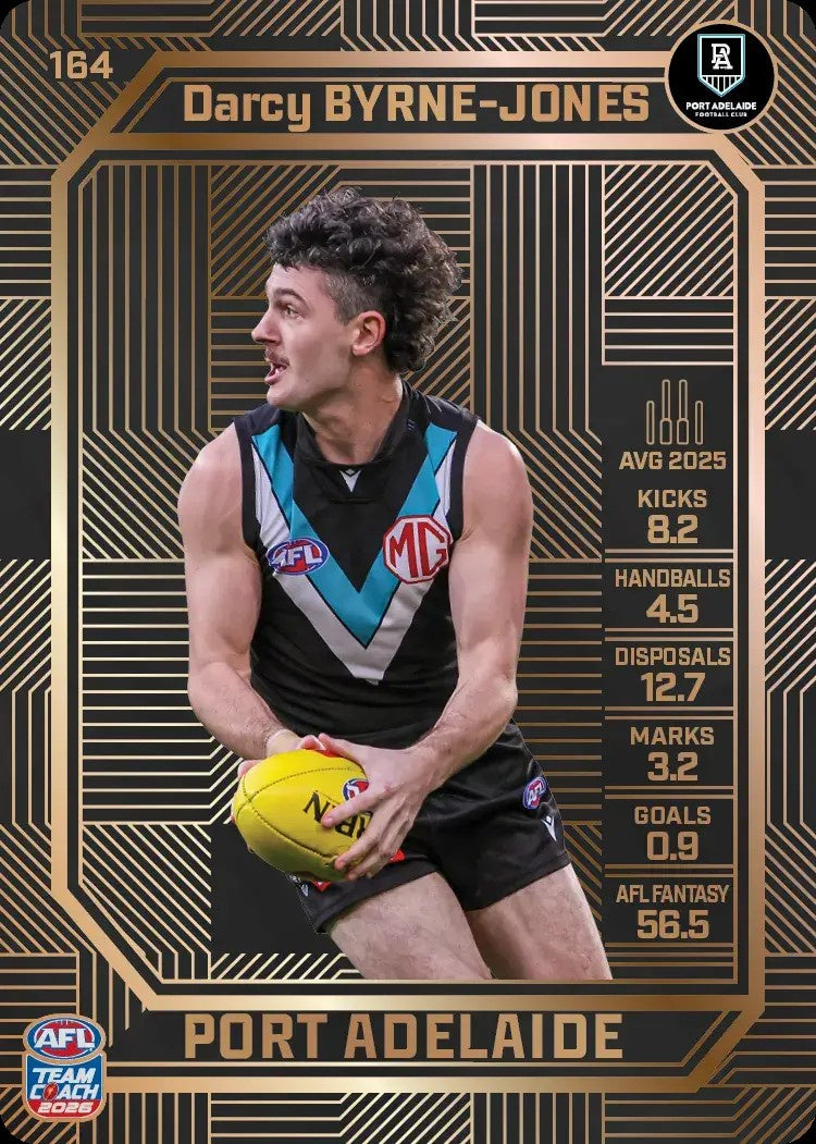 Darcy Byrne-Jones, #164, Bronze, 2026 Teamcoach AFL