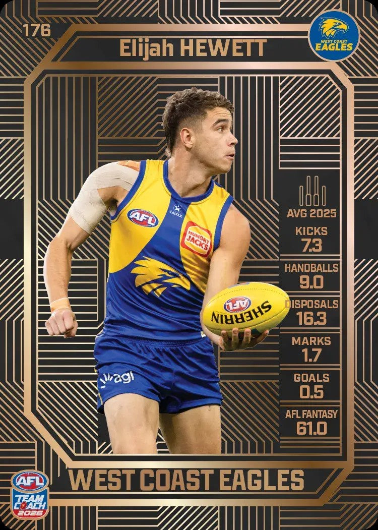 Elijah Hewett, #176, Bronze, 2026 Teamcoach AFL