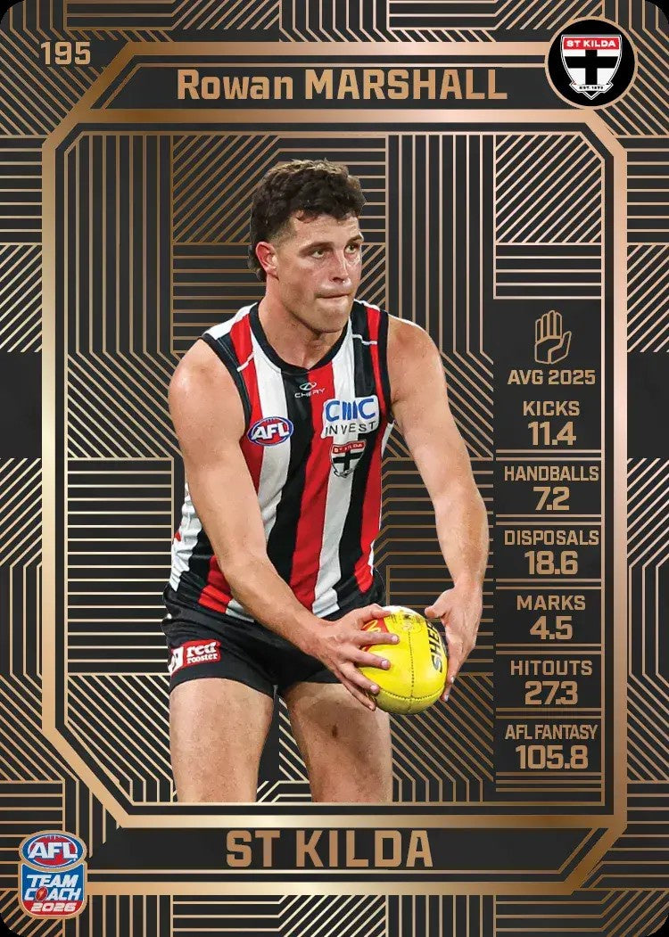 Rowan Marshall, #195, Bronze, 2026 Teamcoach AFL