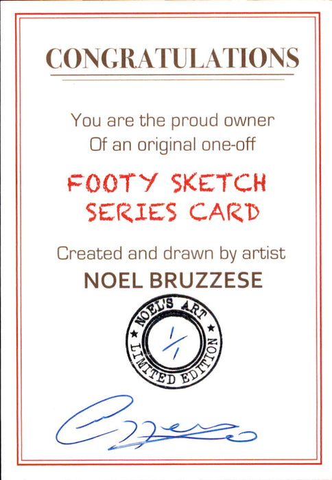 Gary Ablett Snr, Portrait Footy Sketch Series, 1 of 1, by Noel Bruzzese