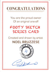 Jack Dyer, B&W Footy Sketch Series, 1 of 1, by Noel Bruzzese