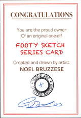 Leigh Matthews, B&W Footy Sketch Series, 1 of 1, by Noel Bruzzese