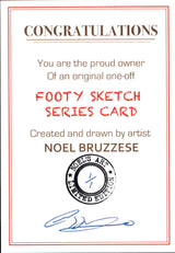 Darren Millane, Portrait Footy Sketch Series, 1 of 1, by Noel Bruzzese