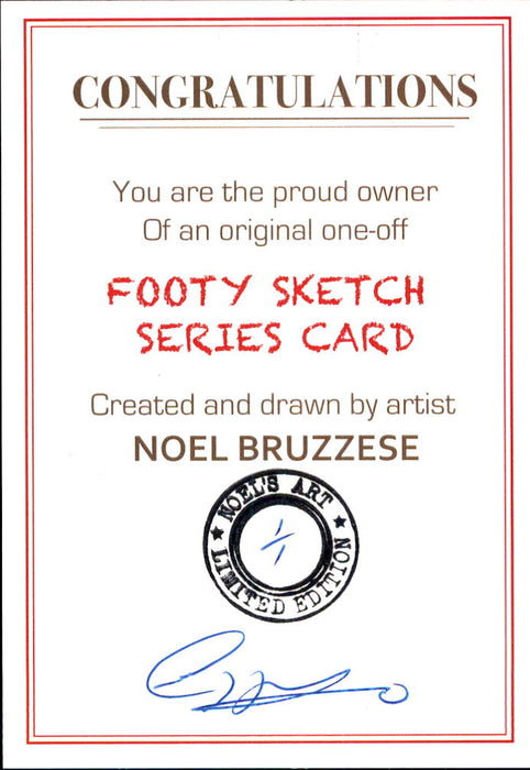 Michael Tuck, Portrait Footy Sketch Series, 1 of 1, by Noel Bruzzese