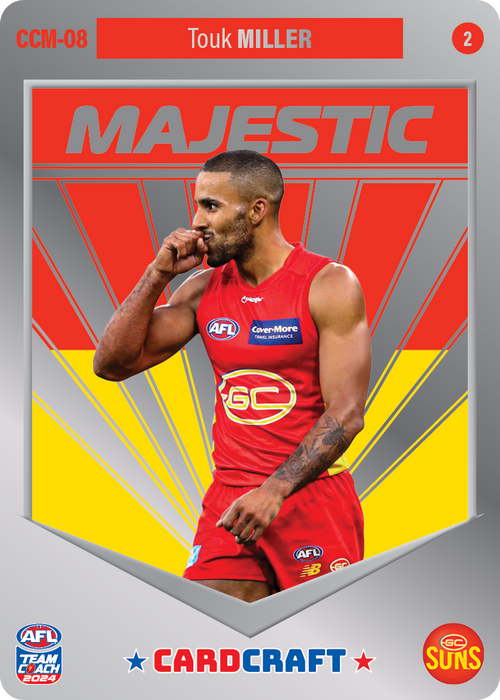 Touk Miller, CCM-08-2, Majestic Card Craft, 2024 Teamcoach AFL
