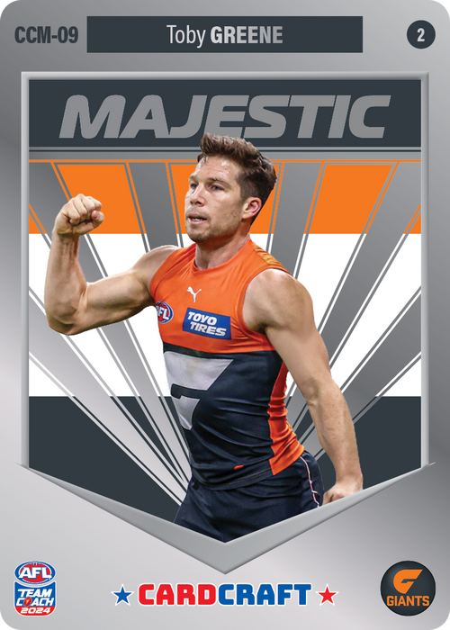 Toby Greene, CCM-09-2, Majestic Card Craft, 2024 Teamcoach AFL