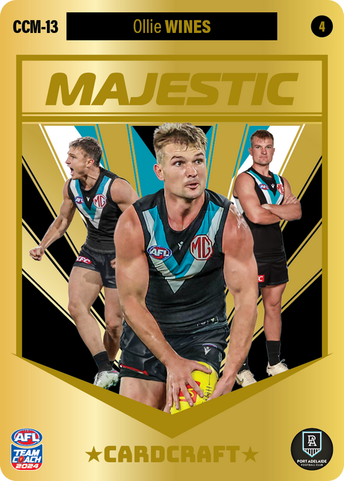 Ollie Wines, CCM-13-4, Majestic Card Craft, 2024 Teamcoach AFL