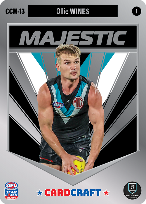Ollie Wines, CCM-13-1, Majestic Card Craft, 2024 Teamcoach AFL