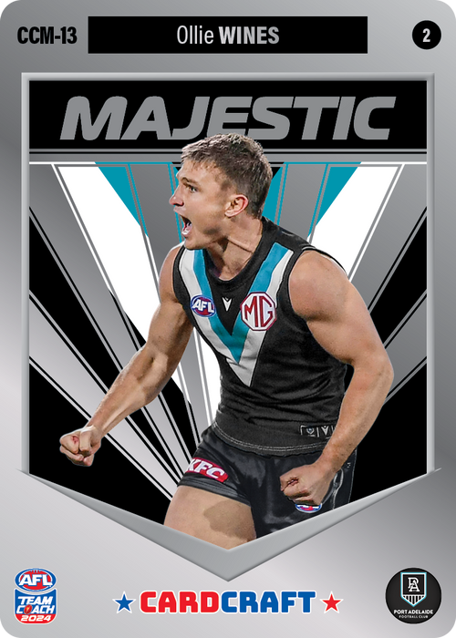 Ollie Wines, CCM-13-2, Majestic Card Craft, 2024 Teamcoach AFL