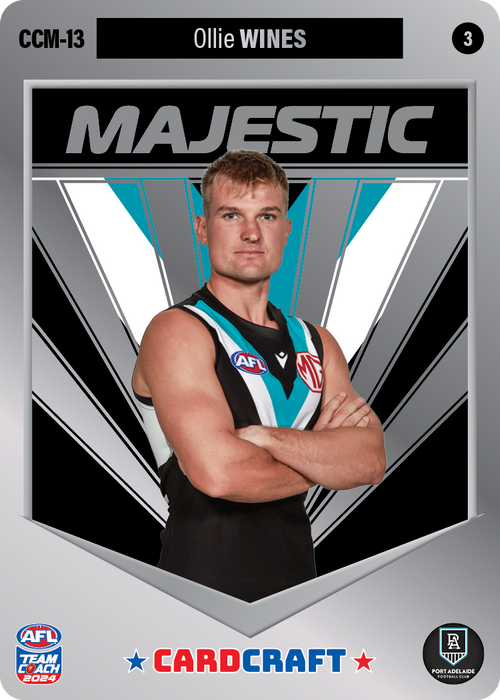 Ollie Wines, CCM-13-3, Majestic Card Craft, 2024 Teamcoach AFL