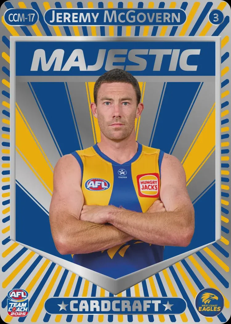 Jeremy McGovern, CCM-17-3, Majestic Card Craft, 2025 Teamcoach AFL