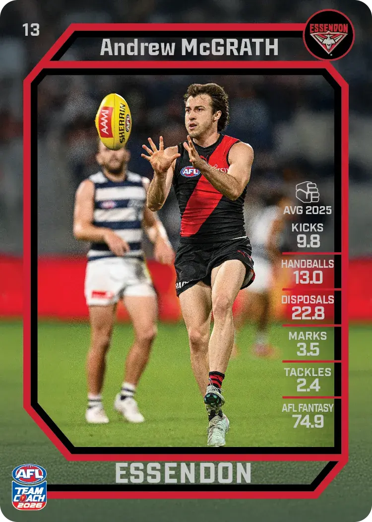 2026 Teamcoach AFL Common Cards - Cards 1 to 100 - Pick Your Card