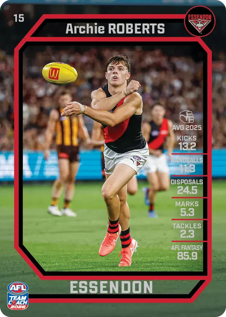 2026 Teamcoach AFL Common Cards - Cards 1 to 100 - Pick Your Card