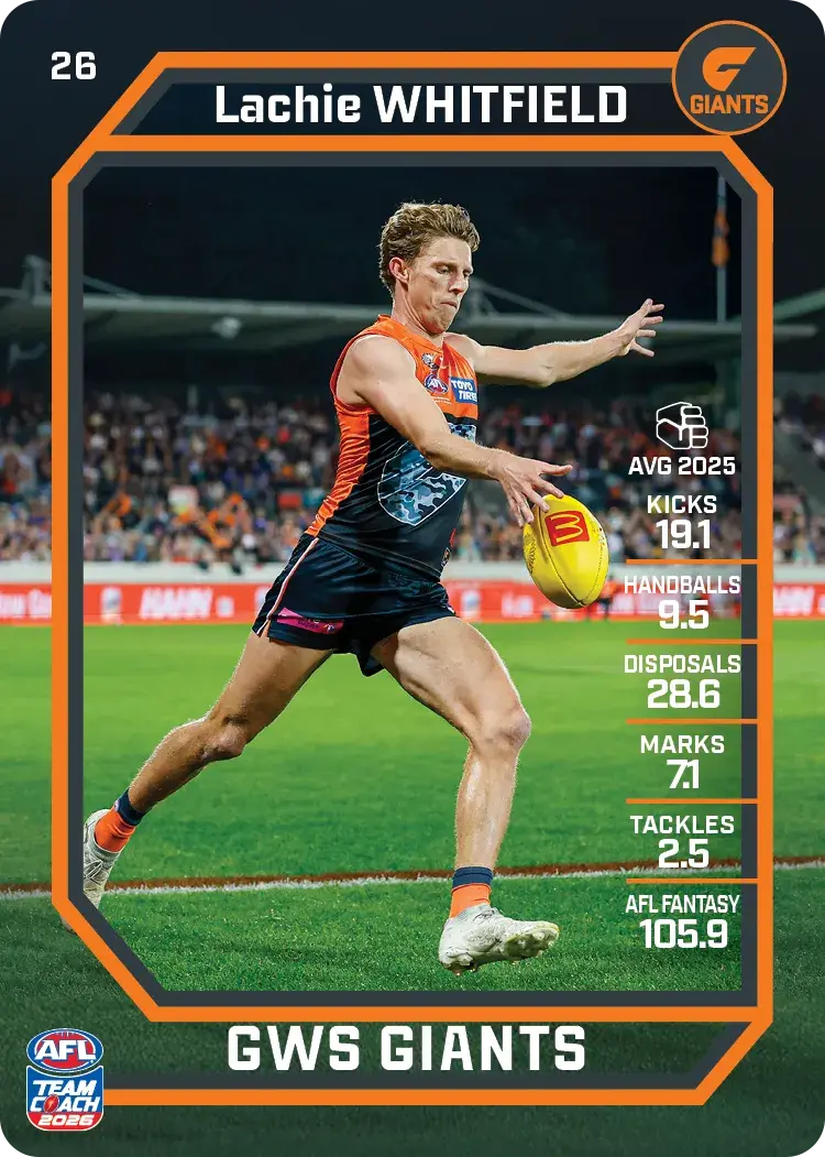 2026 Teamcoach AFL Common Cards - Cards 1 to 100 - Pick Your Card