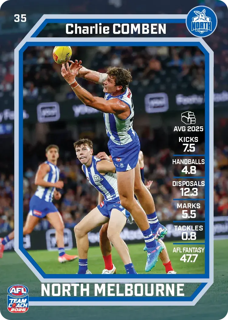 2026 Teamcoach AFL Common Cards - Cards 1 to 100 - Pick Your Card