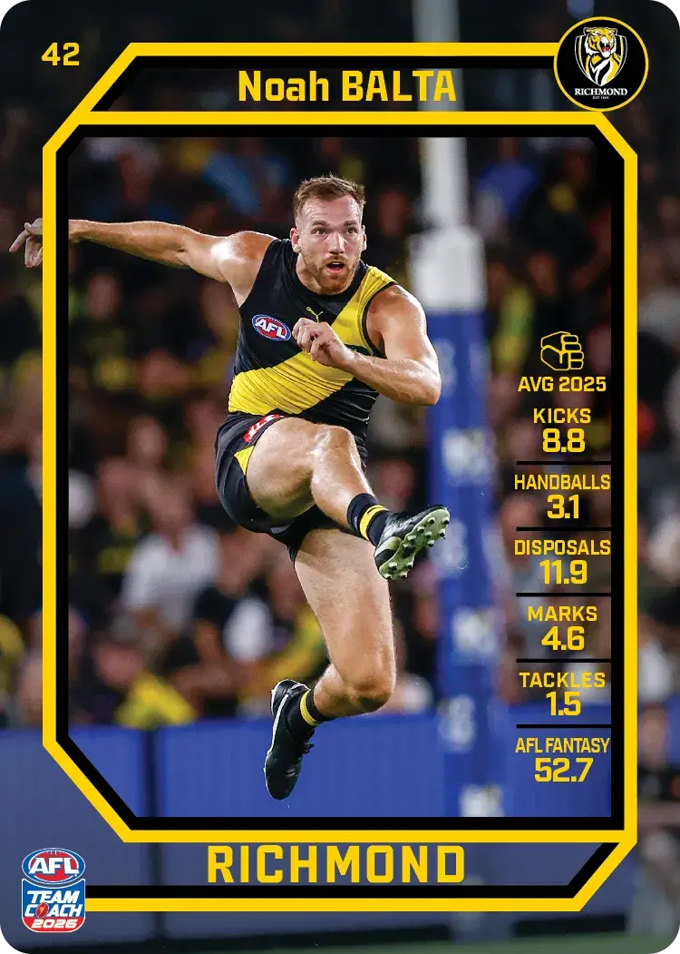 2026 Teamcoach AFL Common Cards - Cards 1 to 100 - Pick Your Card