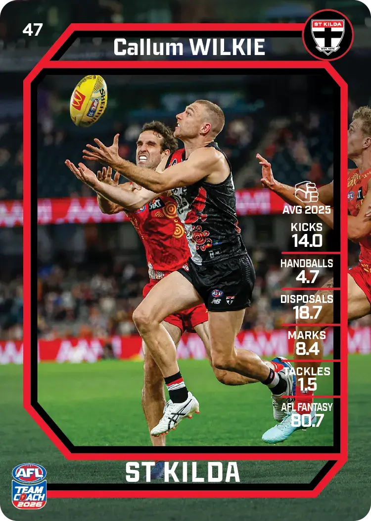 2026 Teamcoach AFL Common Cards - Cards 1 to 100 - Pick Your Card