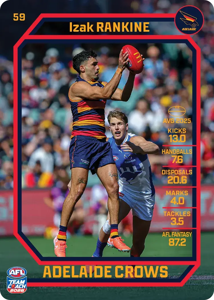 2026 Teamcoach AFL Common Cards - Cards 1 to 100 - Pick Your Card