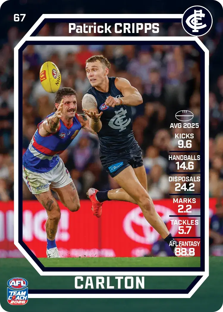 2026 Teamcoach AFL Common Cards - Cards 1 to 100 - Pick Your Card