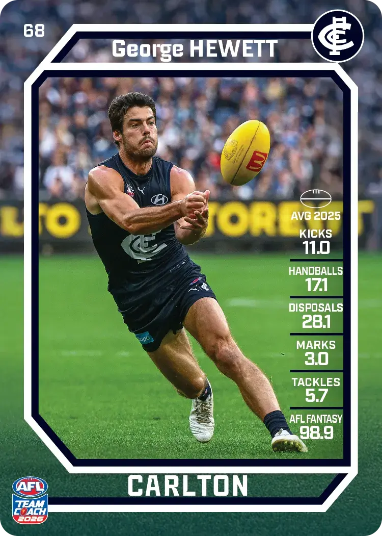 2026 Teamcoach AFL Common Cards - Cards 1 to 100 - Pick Your Card