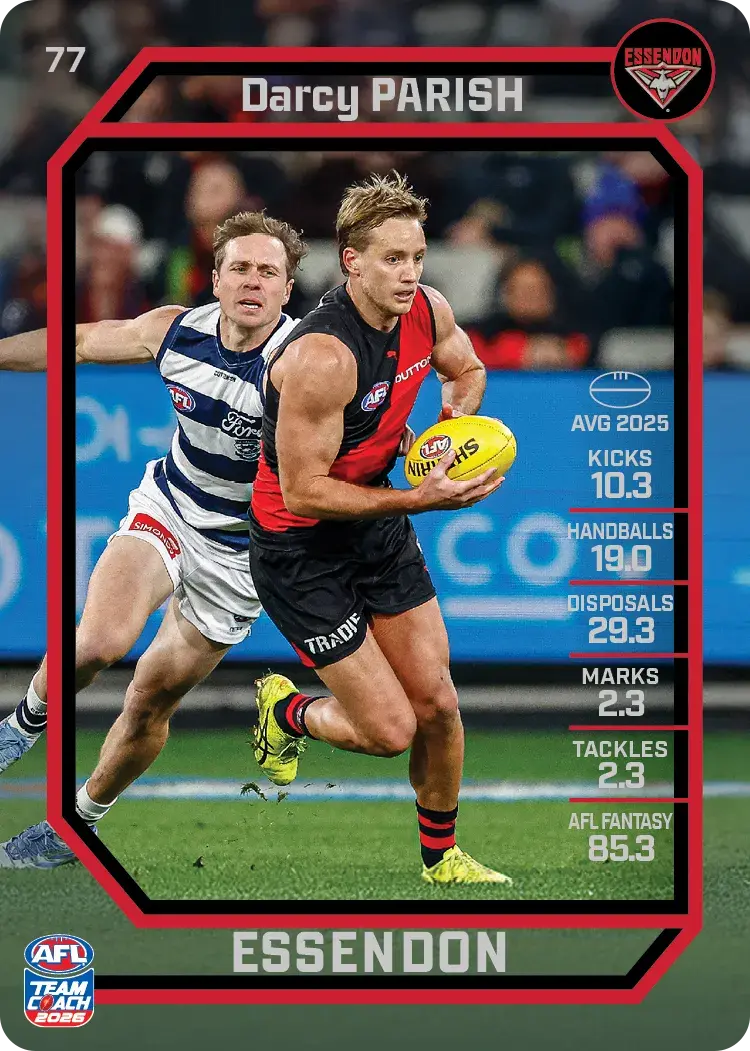 2026 Teamcoach AFL Common Cards - Cards 1 to 100 - Pick Your Card