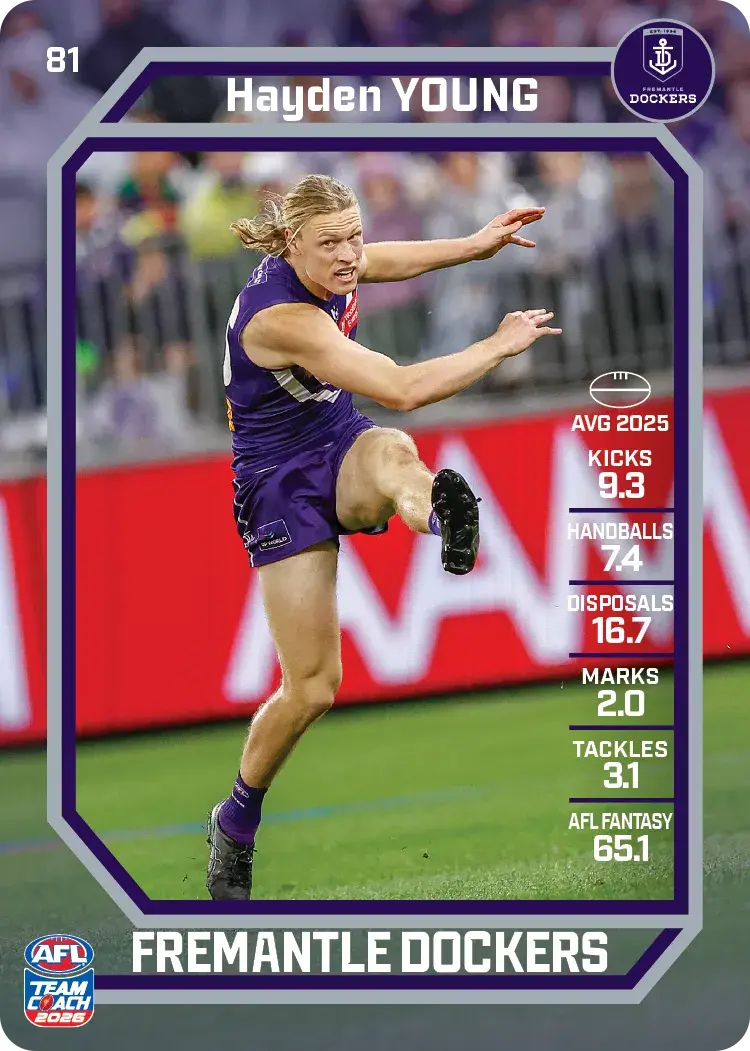 2026 Teamcoach AFL Common Cards - Cards 1 to 100 - Pick Your Card
