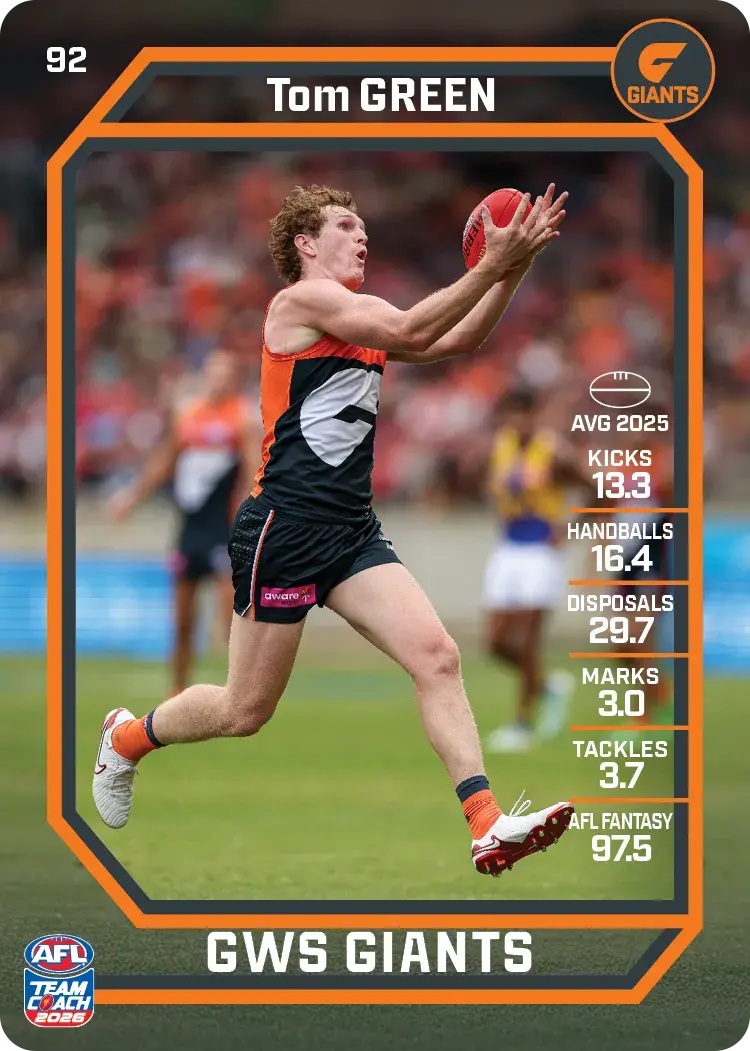 2026 Teamcoach AFL Common Cards - Cards 1 to 100 - Pick Your Card