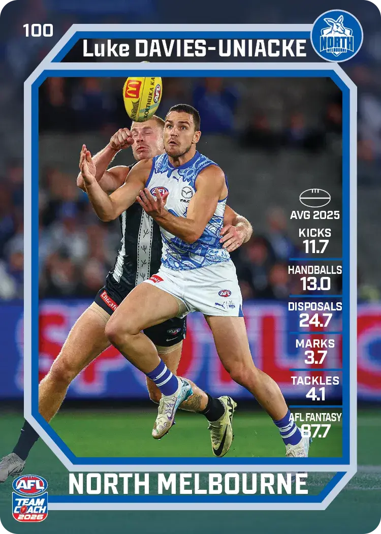 2026 Teamcoach AFL Common Cards - Cards 1 to 100 - Pick Your Card