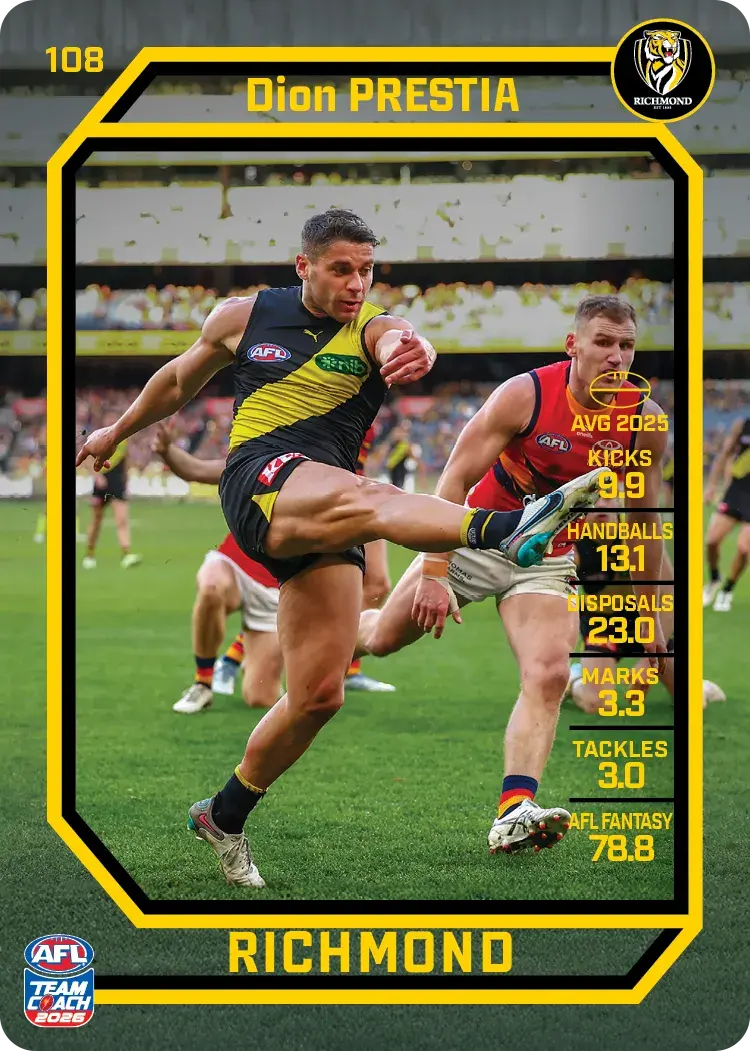 2026 Teamcoach AFL Common Cards - Cards 101 to 198 - Pick Your Card