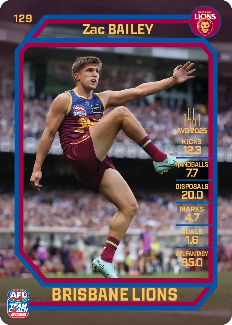 2026 Teamcoach AFL Common Cards - Cards 101 to 198 - Pick Your Card
