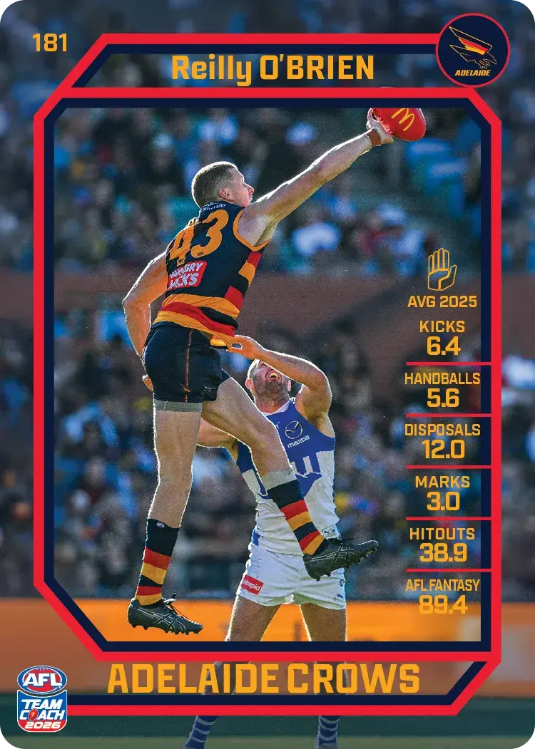 2026 Teamcoach AFL Common Cards - Cards 101 to 198 - Pick Your Card