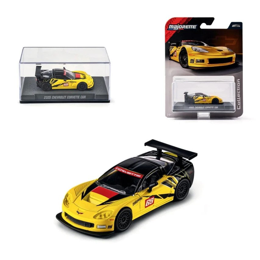 2005 Chevrolet Corvette C6 R - #69 Yellow/Black- Majorette: Collection, 1:64 Scale Diecast Car