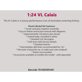 Holden VL Calais, 1:24 Scale Plastic Model Kit