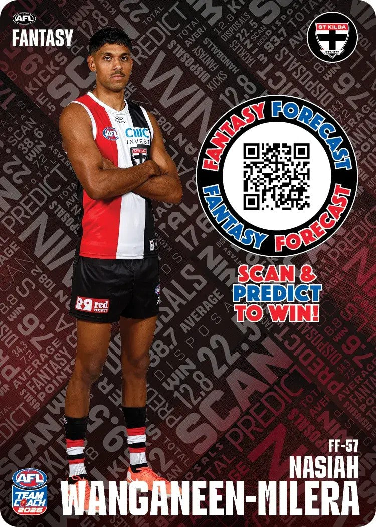 2026 Teamcoach AFL Fantasy Forecast - Cards 1 to 72 - Pick Your Card