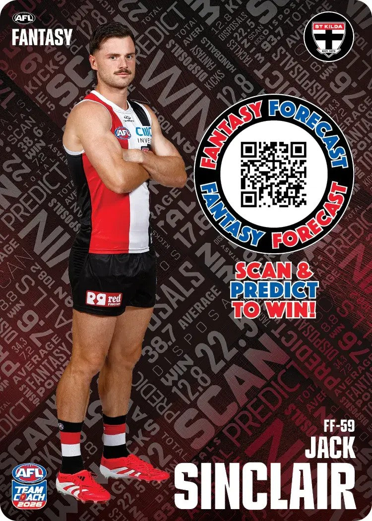 2026 Teamcoach AFL Fantasy Forecast - Cards 1 to 72 - Pick Your Card
