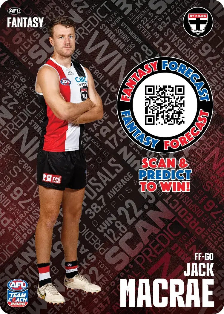 2026 Teamcoach AFL Fantasy Forecast - Cards 1 to 72 - Pick Your Card