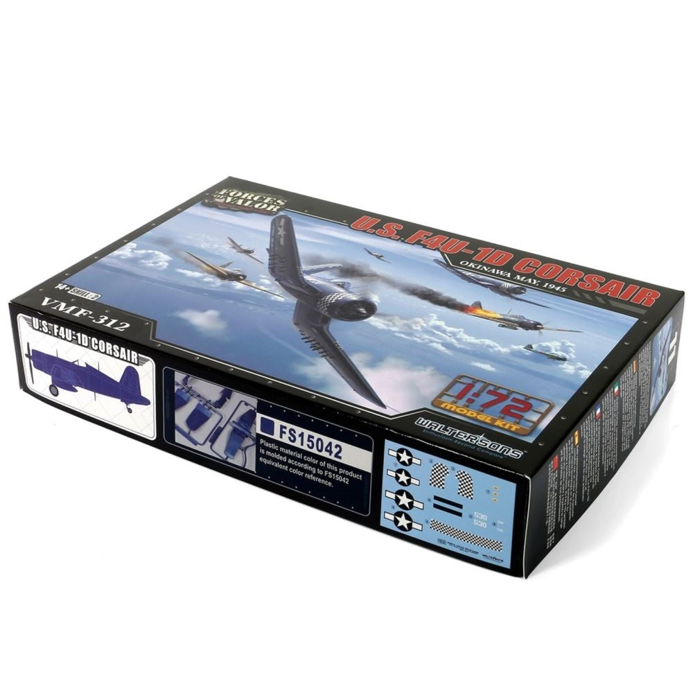 Waltersons, Forces of Valor, U.S. F4U-1D Corsair Aircraft, 1:72 Scale Model Kit